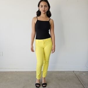 🆕️ David Kahn Womens Size 28 Nikki Ankle Electric Yellow Power Stretch